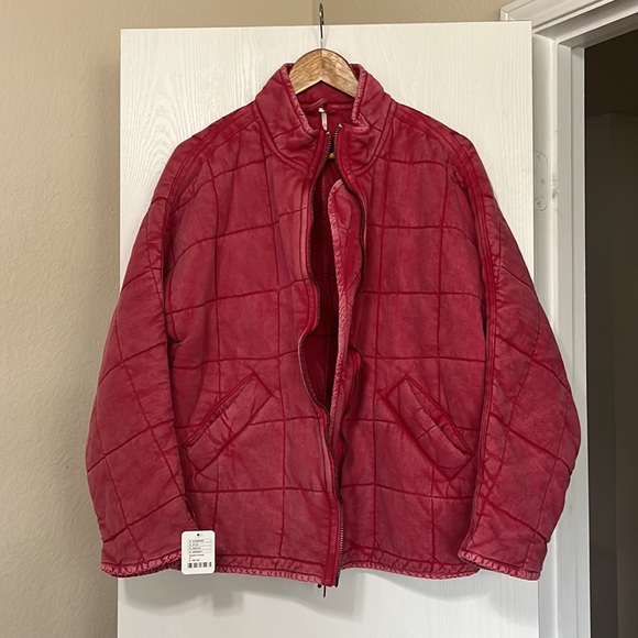 RARE Free People Dolman Quilted Knit Jacket in Lovebird NWT - Picture 10 of 11